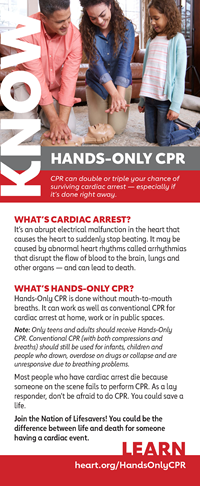 Know Hands-Only CPR card